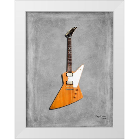 Gibson Explorer 58 White Modern Wood Framed Art Print by Rogan, Mark