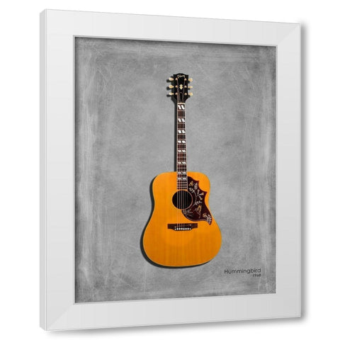 Gibson Hummingbird 1968 White Modern Wood Framed Art Print by Rogan, Mark