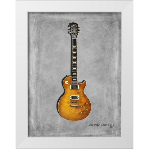 Gibson Les Paul Standard 1959 White Modern Wood Framed Art Print by Rogan, Mark