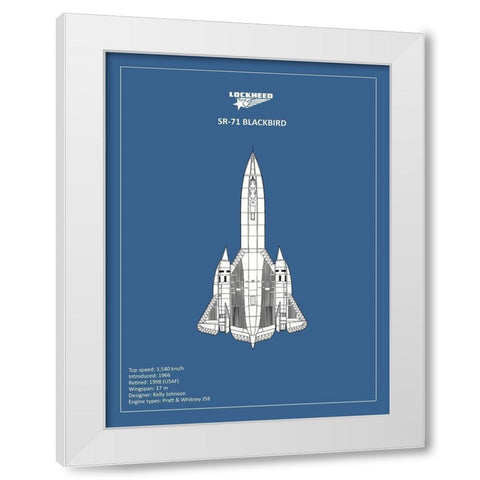 BP LOCKHEED SR-71  White Modern Wood Framed Art Print by Rogan, Mark