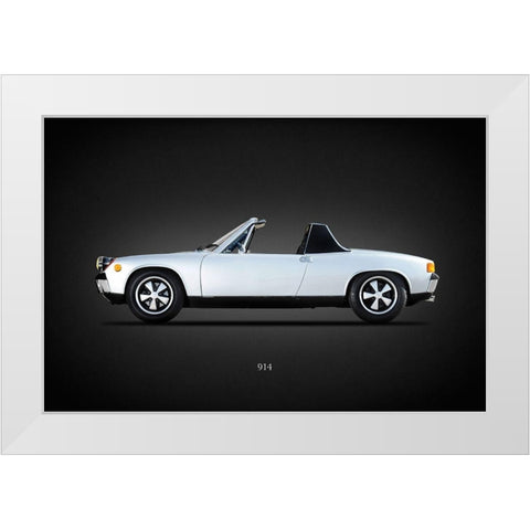 Porsche 914 1970 White Modern Wood Framed Art Print by Rogan, Mark