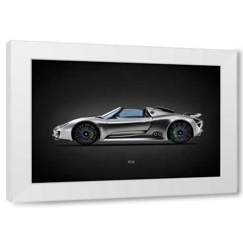 Porsche 918 White Modern Wood Framed Art Print by Rogan, Mark