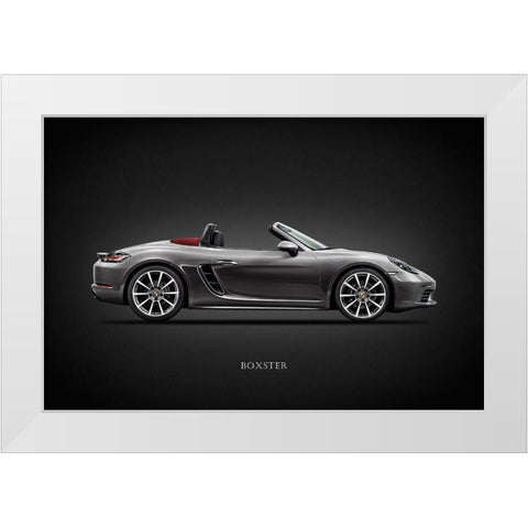 Porsche Boxster 718 White Modern Wood Framed Art Print by Rogan, Mark