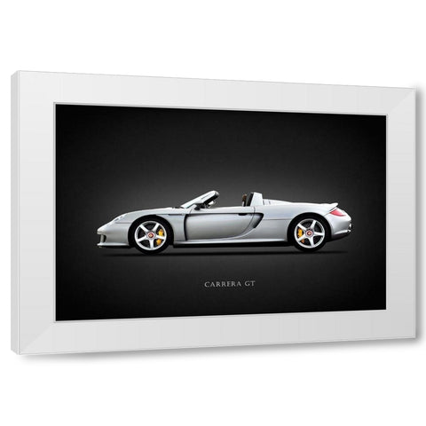 Porsche Carrera GT 2004 White Modern Wood Framed Art Print by Rogan, Mark
