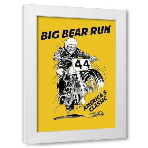 Big Bear Run White Modern Wood Framed Art Print by Rogan, Mark