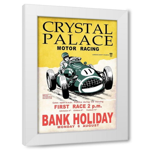 Crystal Palace Racing II White Modern Wood Framed Art Print by Rogan, Mark