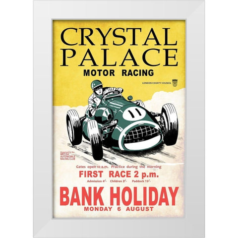 Crystal Palace Racing II White Modern Wood Framed Art Print by Rogan, Mark