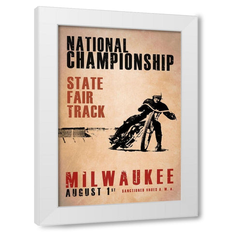 NationalChamps Milwaukee White Modern Wood Framed Art Print by Rogan, Mark