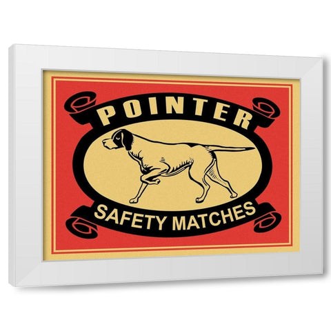 Pointer Safety Matches White Modern Wood Framed Art Print by Rogan, Mark