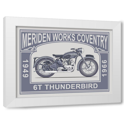 6T Thunderbird Meriden Works White Modern Wood Framed Art Print by Rogan, Mark