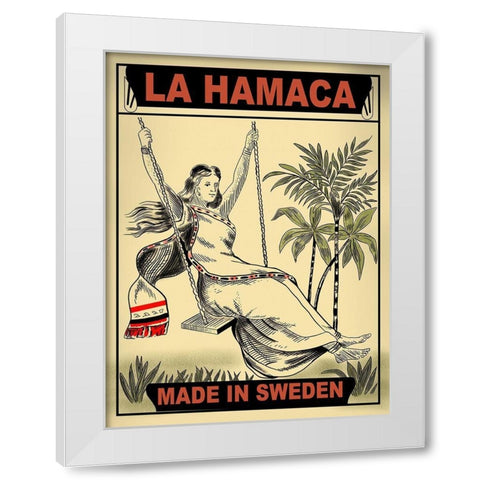 The Swing White Modern Wood Framed Art Print by Rogan, Mark