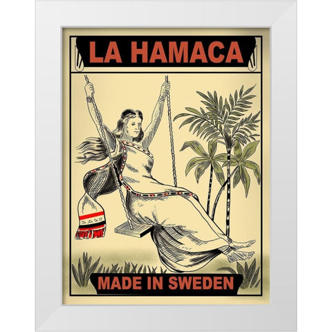 The Swing White Modern Wood Framed Art Print by Rogan, Mark