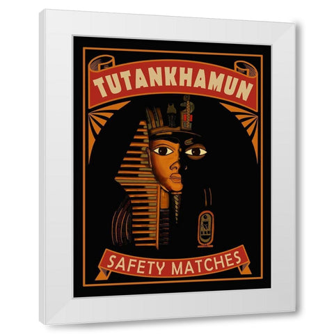 Tutankhamum Safety Matches White Modern Wood Framed Art Print by Rogan, Mark