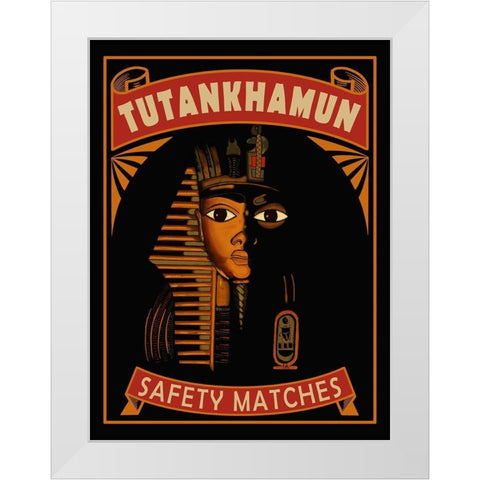 Tutankhamum Safety Matches White Modern Wood Framed Art Print by Rogan, Mark