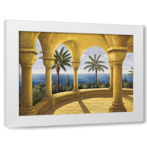 Ocean View I White Modern Wood Framed Art Print by Blanco, Samuel