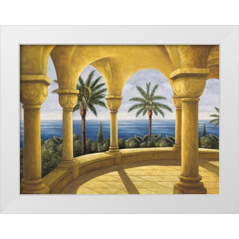 Ocean View I White Modern Wood Framed Art Print by Blanco, Samuel