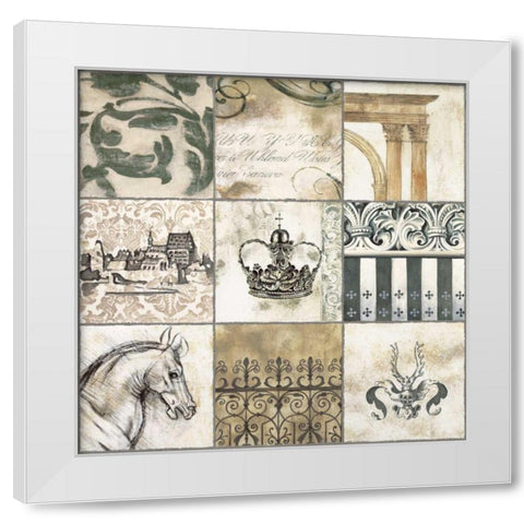 Baroque II White Modern Wood Framed Art Print by Bellaunay, Sylvie