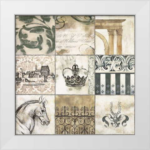 Baroque II White Modern Wood Framed Art Print by Bellaunay, Sylvie