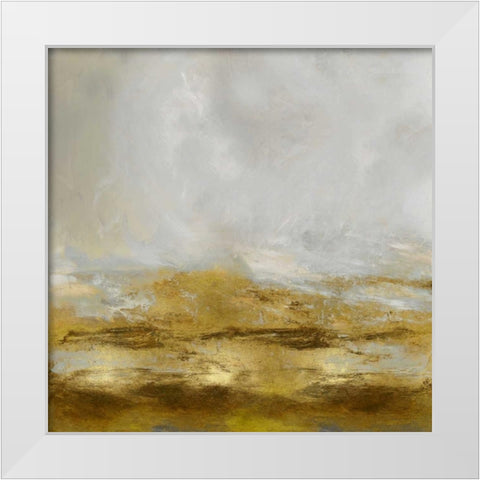Golden Terra White Modern Wood Framed Art Print by Messina, Jake
