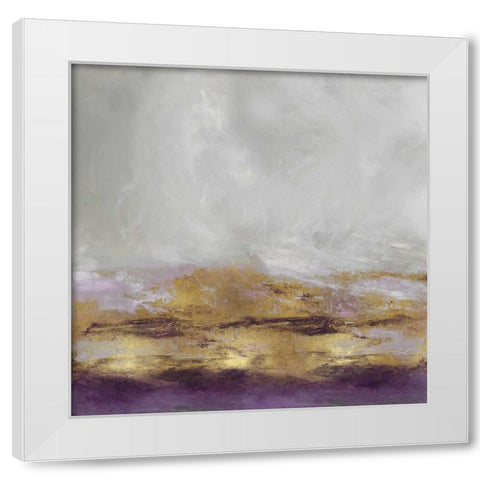 Terra in Amethyst White Modern Wood Framed Art Print by Messina, Jake