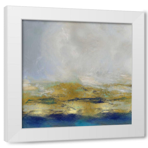 Terra in Aqua White Modern Wood Framed Art Print by Messina, Jake