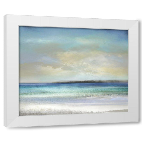 At the Shore White Modern Wood Framed Art Print by Messina, Jake