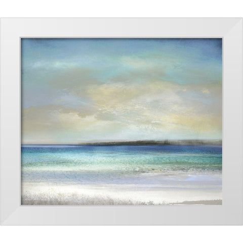 At the Shore White Modern Wood Framed Art Print by Messina, Jake
