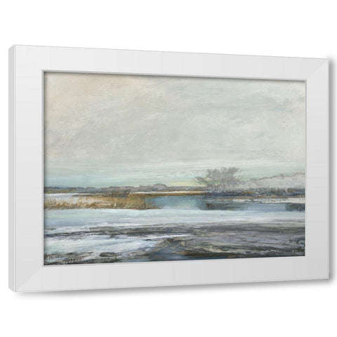 Waters Edge II White Modern Wood Framed Art Print by Messina, Jake