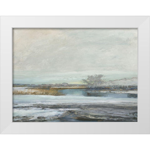 Waters Edge II White Modern Wood Framed Art Print by Messina, Jake