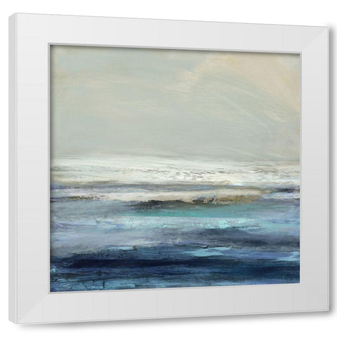 In Motion White Modern Wood Framed Art Print by Messina, Jake