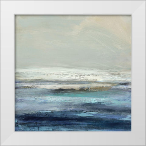 In Motion White Modern Wood Framed Art Print by Messina, Jake