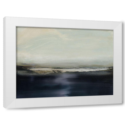 Land and Sky I White Modern Wood Framed Art Print by Messina, Jake