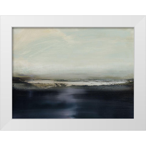 Land and Sky I White Modern Wood Framed Art Print by Messina, Jake