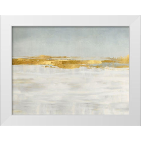 Gold Horizon I White Modern Wood Framed Art Print by Messina, Jake