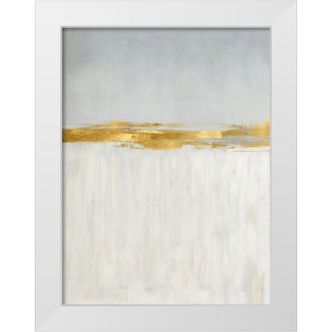 Linear Gold II White Modern Wood Framed Art Print by Messina, Jake