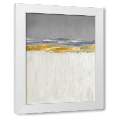 Gold and Silver I White Modern Wood Framed Art Print by Messina, Jake