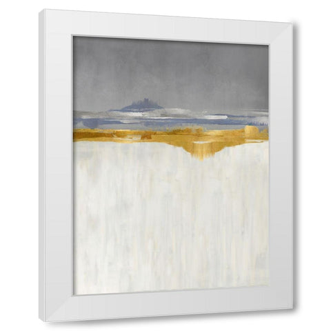 Gold and Silver II White Modern Wood Framed Art Print by Messina, Jake