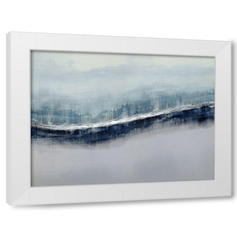 Flowing Gray White Modern Wood Framed Art Print by Messina, Jake