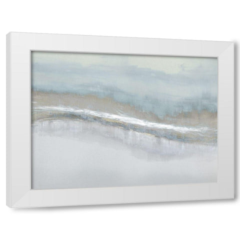 Aqua Blend White Modern Wood Framed Art Print by Messina, Jake