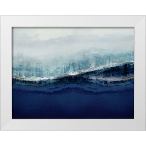 Ascending Indigo White Modern Wood Framed Art Print by Messina, Jake
