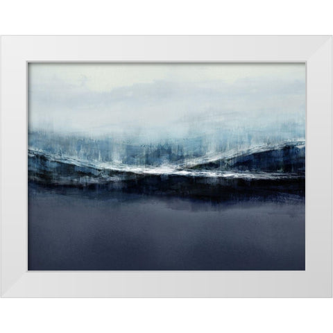 Ascending Blue White Modern Wood Framed Art Print by Messina, Jake