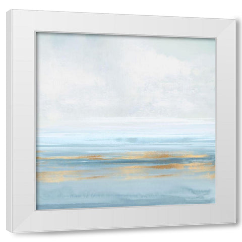 Sky Blue Reflection I White Modern Wood Framed Art Print by Messina, Jake
