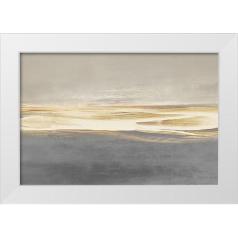 Glow on the Horizon White Modern Wood Framed Art Print by Messina, Jake