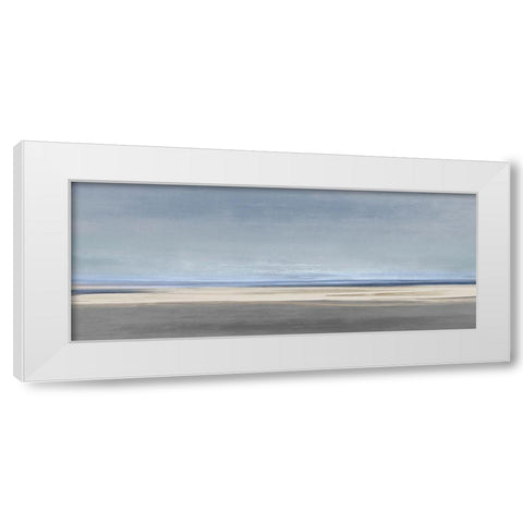 Blue Light White Modern Wood Framed Art Print by Messina, Jake