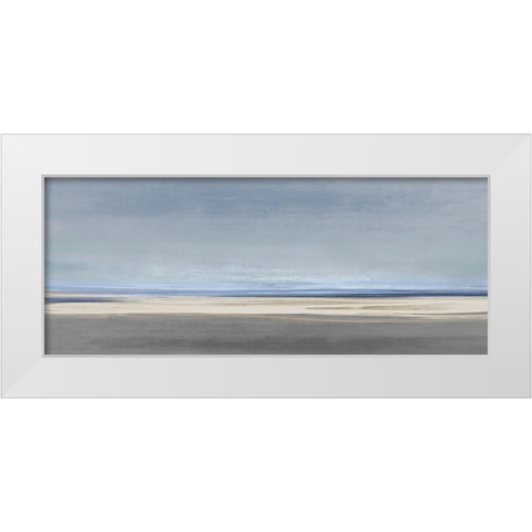 Blue Light White Modern Wood Framed Art Print by Messina, Jake