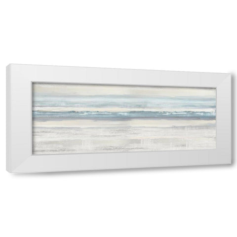 Boundless Aqua White Modern Wood Framed Art Print by Messina, Jake