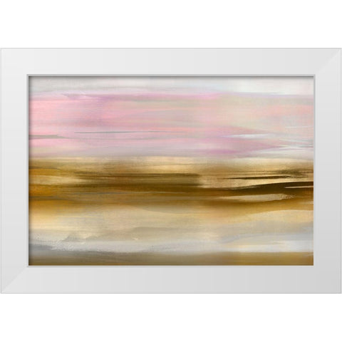 Gold Rush Pink Blush I White Modern Wood Framed Art Print by Messina, Jake