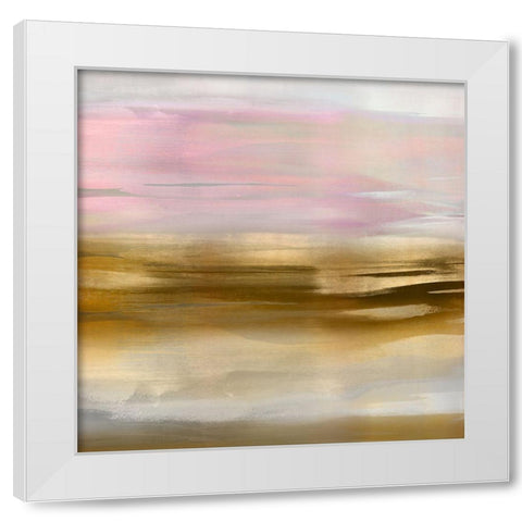 Gold Rush Pink Blush IIa White Modern Wood Framed Art Print by Messina, Jake