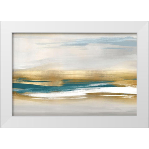 Gold Rush Teal I White Modern Wood Framed Art Print by Messina, Jake