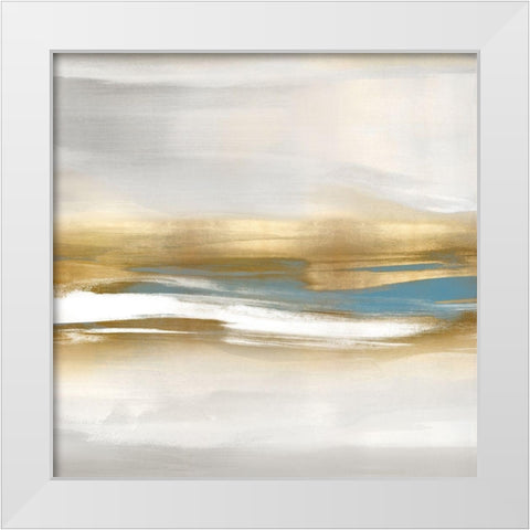 Highlight Gold and Teal II White Modern Wood Framed Art Print by Messina, Jake